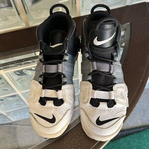 Nike Air More Uptempo 96 Tri-Color White Gray Black 415082-005 Shoes Size 7Y